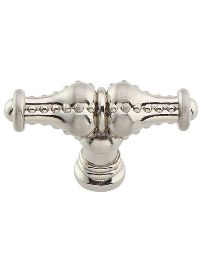 Prestige 2 1/4 inch Beaded Cabinet Knob in Satin Nickel.